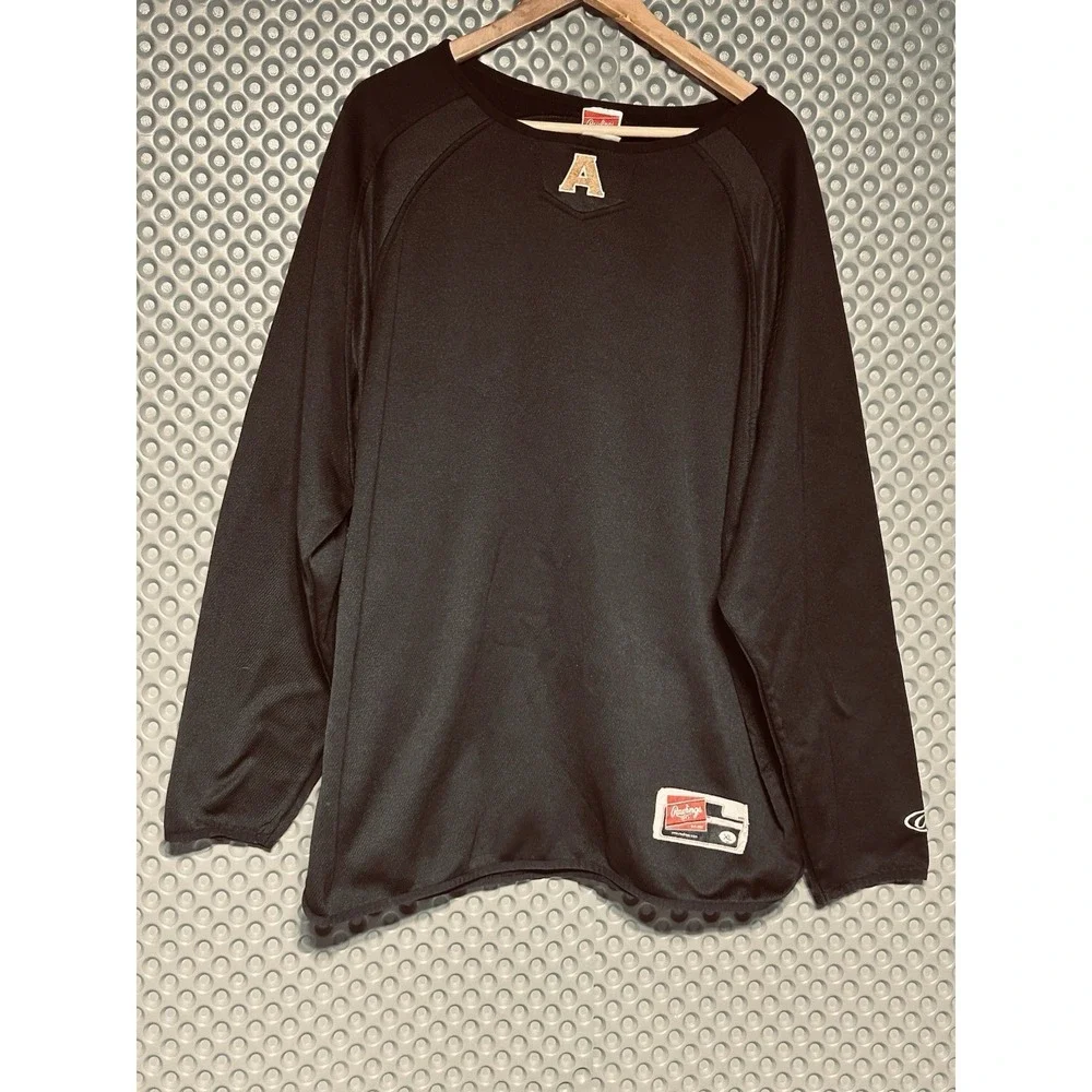 Rawlings Oakland Athletics Dugout Fleece Pullover Sweatshirt Black XL AUTHENTIC